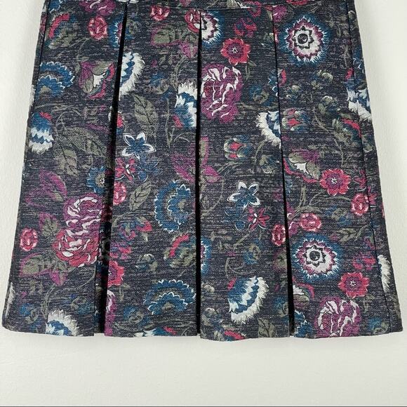 Loft Outlet Floral Brocade / Tapestry Style Pleated Skirt w/ Metallic Thread - 8 - Picture 3 of 10